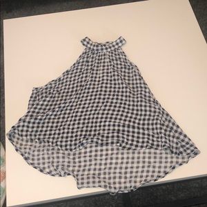 Checkered black and white crop